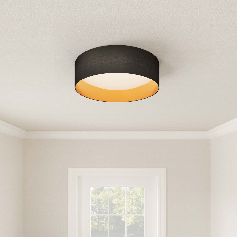 Millennium Lighting Rosata Collection 1-LIght 16" Burnished Gold Flushmount