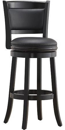 24" Augusta Swivel Stool, Black