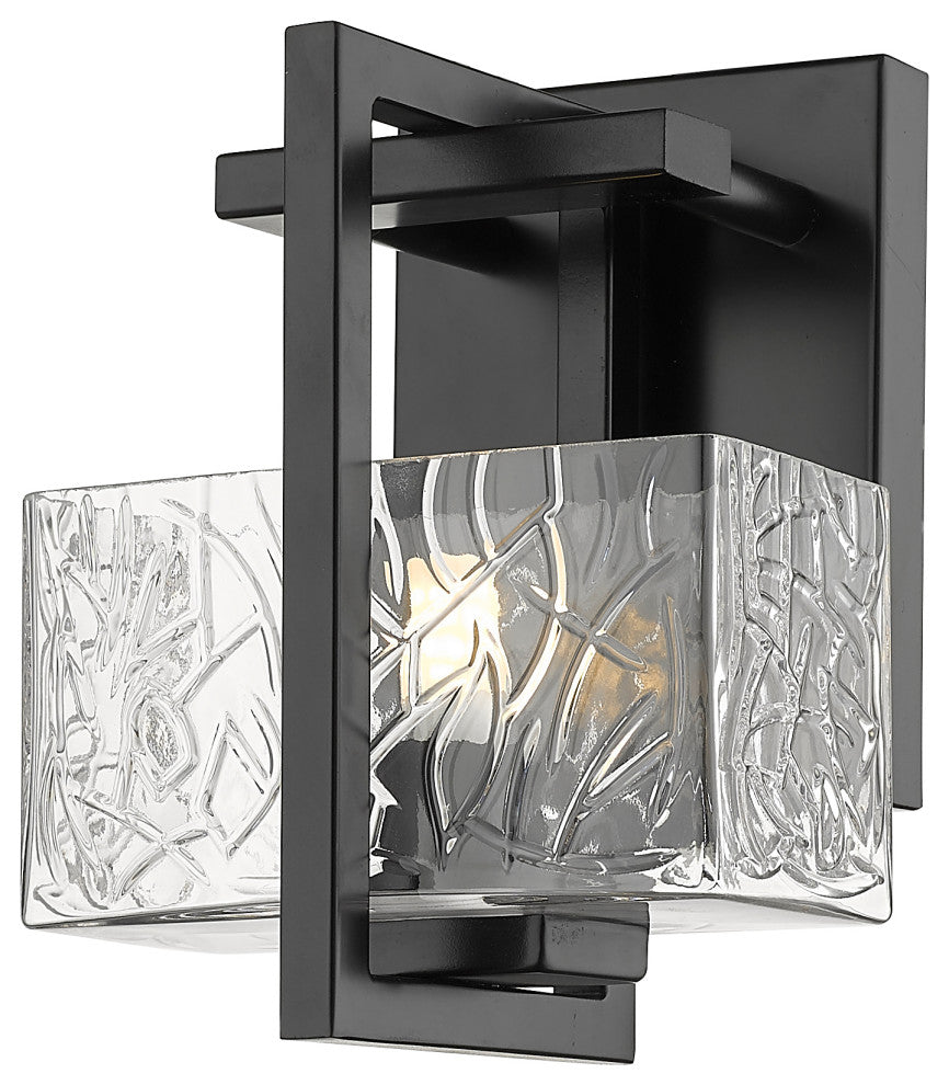 Innovations 312-1W-BK-CL-LED 1-Light Bath Vanity Light, Black