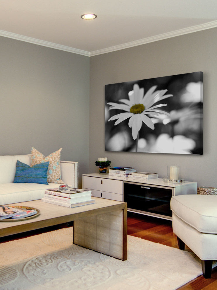 "Sun Speckled Daisy" Painting Print on Canvas