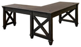 Traditional Wood Electronic Sit Stand Desk Dark Brown