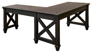 Traditional Wood Electronic Sit Stand Desk Dark Brown