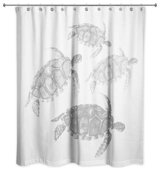 Sea Turtle Team 2 71x74 Shower Curtain