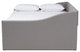 Haylie Light Grey Fabric Upholstered Full Size Daybed With Roll-Out Trundle Bed