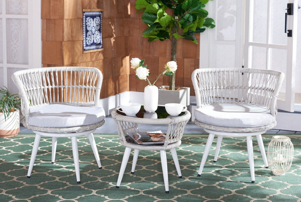 Safavieh Kyomi 3-Piece Lounge Set, Grey