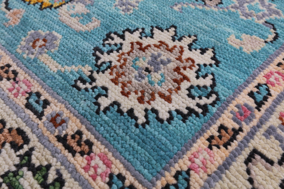 Turkish Oushak Hand-Knotted Wool Rug 4' 1" X 6' 1" - Q15890