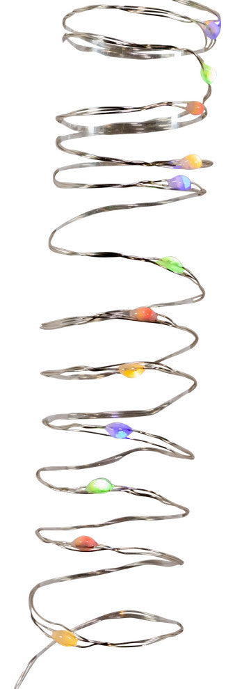 200 Light, Dual Color LED Lights, Silver Wire