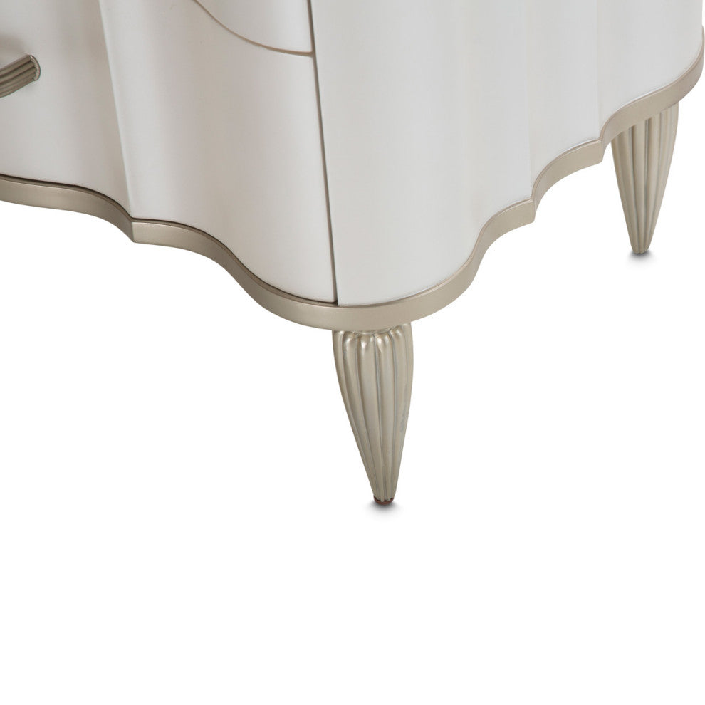 London Place 3-Drawer Nightstand - Creamy Pearl
