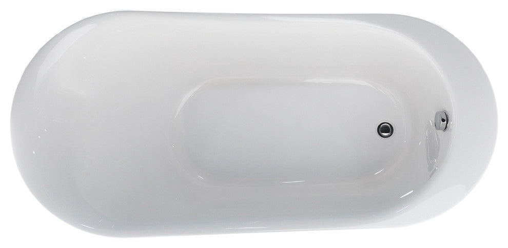Vanity Art Freestanding Acrylic Soaking Bathtub, 70"