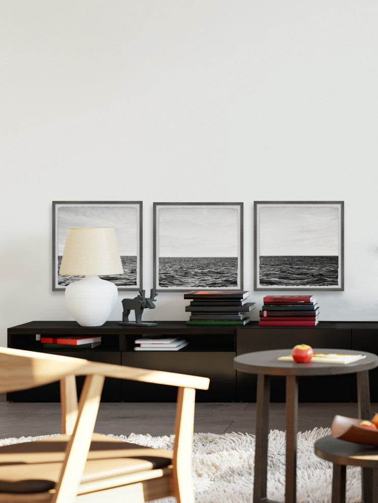 Sky Meets the Sea Triptych, 3-Piece Set, 32x32 Panels