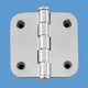 Cabinet Hinge Chrome Brass 2" Radius Coin Tip |