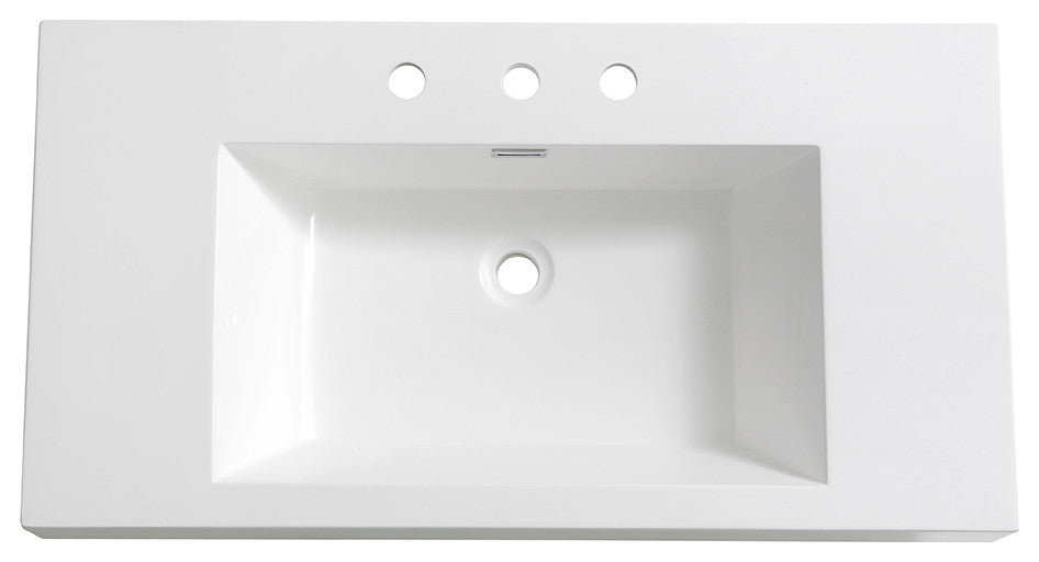 Vista 36" Integrated Sink/Countertop, White