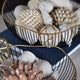 Gilt-edge Metal Petal Bowls, 11.75"