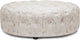 Baxton Studio Cardiff Beige Script Print Modern Tufted Ottoman