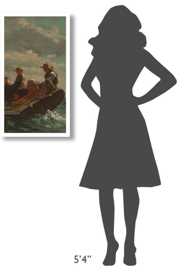 "Breezing Up (center)" Digital Paper Print by Winslow Homer, 18"x32"