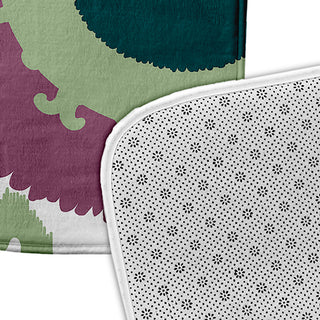 34" x 21" Boho Bathmat, Green