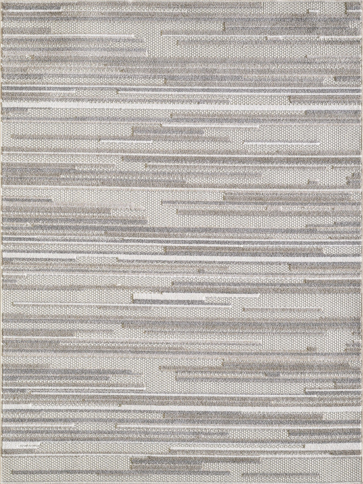 Calla Denni Indoor/Outdoor Rug, Grey, 6'7 X 9'