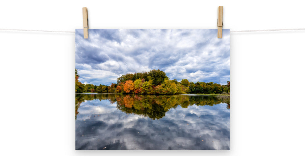 Autumn Reflections Landscape Photo Rural / Rustic Unframed Wall Art Print, 11" X 14"