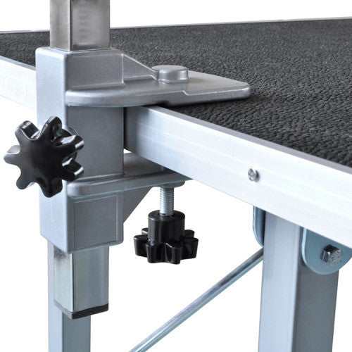 vidaXL Dog Grooming Table Adjustable Arm Foldable Dog Bath Table with 1 Loop