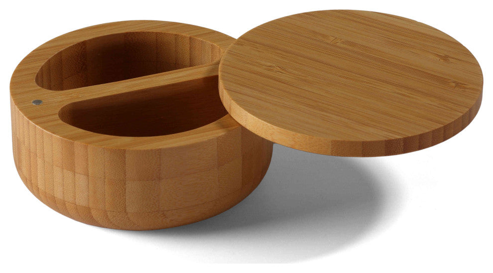 Cortesi Home Pinchi Natural Bamboo Spice Box With Rotating Top