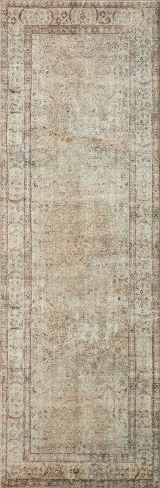 Margot Oriental Antique/Sage Area Rug, 2'6"x9'6"