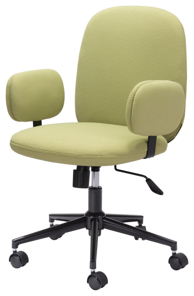 Computer Work Chair, Metal Steel, Olive Green, Black, Home Business Office