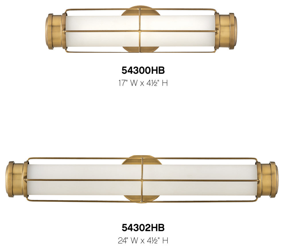 Hinkley Saylor Medium Led Sconce, Heritage Brass