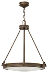 Hinkley Collier Small Pendant, Light Oiled Bronze