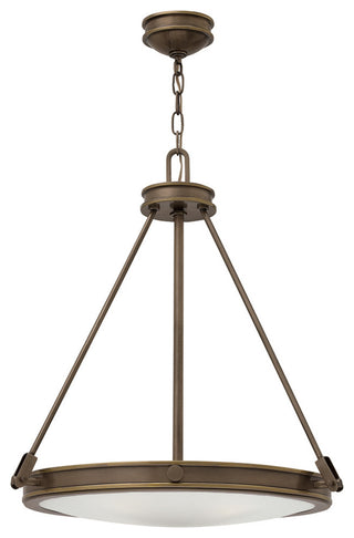 Hinkley Collier Small Pendant, Light Oiled Bronze