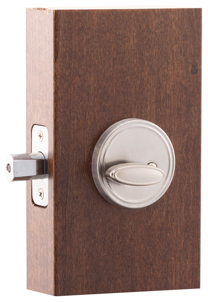 Single Cylinder Deadbolt, Satin Stainless
