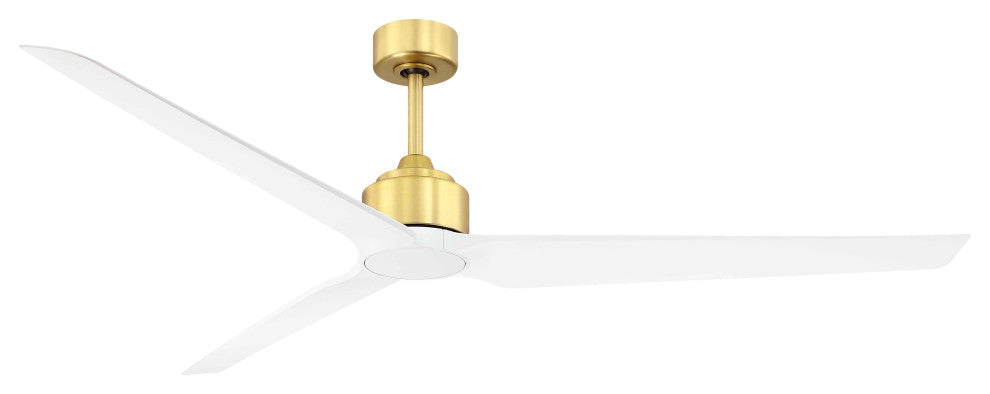 TriAire Custom Indoor/Outdoor Fan DC Motor Brushed Satin Brass