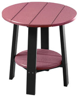 Poly Deluxe End Table, Cherrywood & Black