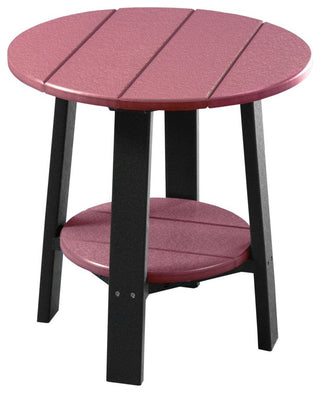Poly Deluxe End Table, Cherrywood & Black