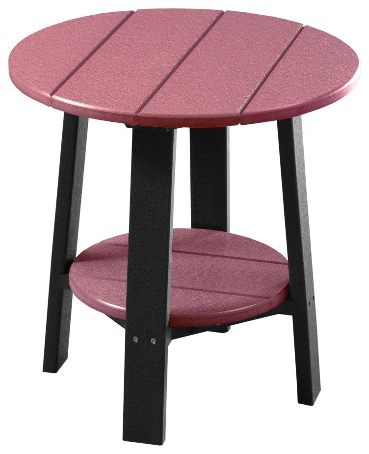 Poly Deluxe End Table, Cherrywood & Black
