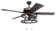 52 in Modern Ceiling Fan with Remote Control in Black