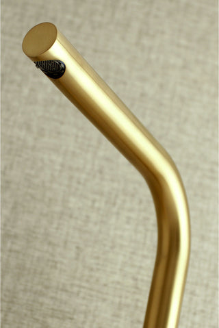 Kingston Brass 8" Adjustable Center Wall Mount Kitchen Faucet, Brushed Brass