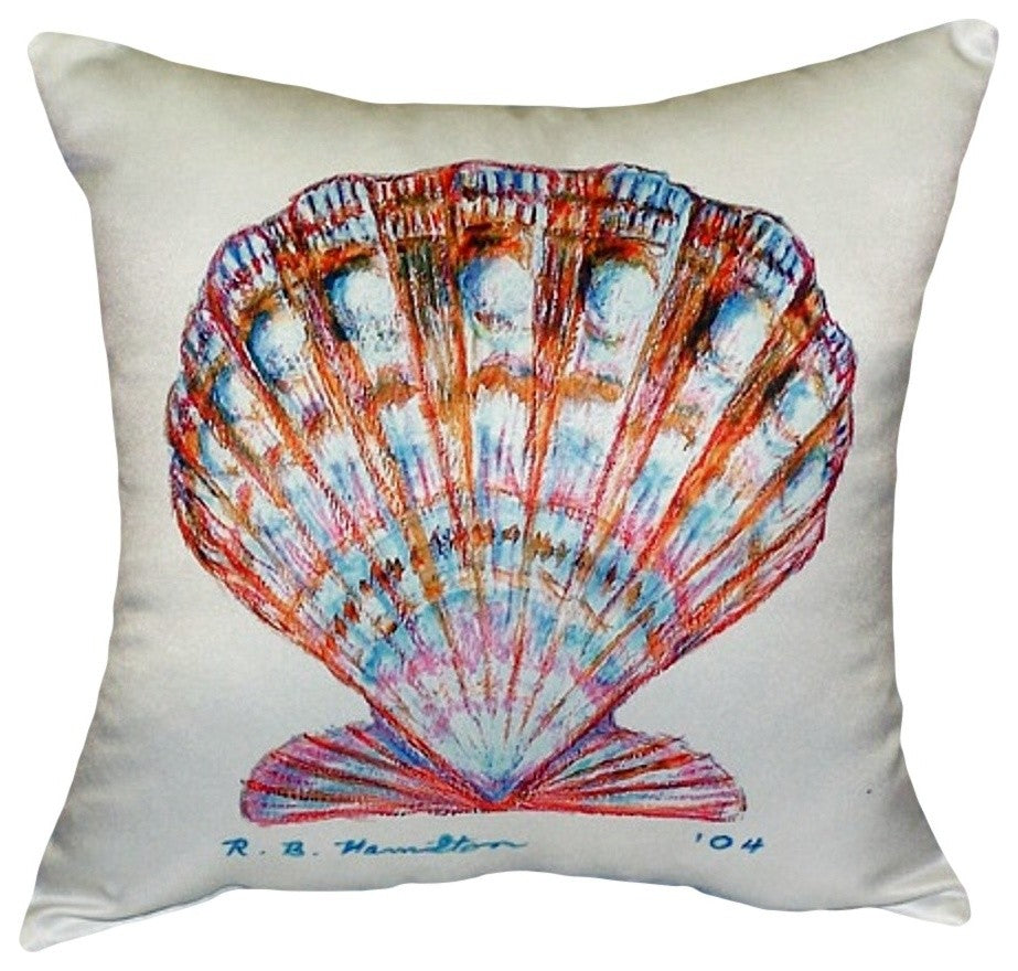 Scallop Shell No Cord Pillow - Set of Two 18x18