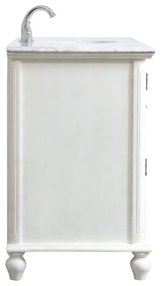 Home Living Single Bathroom Vanity, Antique White, 48"