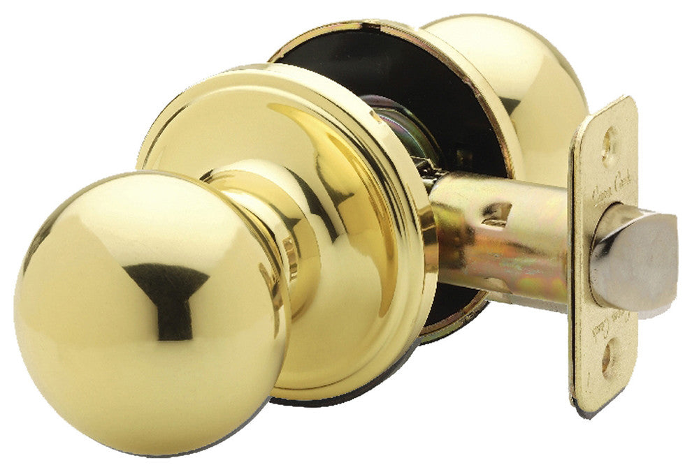 Passage Knob, Polished Brass