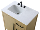 Home Living 32" Single Bathroom Vanity, Honey Brown