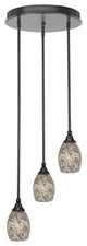Empire 3-Light Cluster Pendalier, Espresso/Natural Fusion