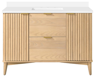 OVE Decors Gabi Single Sink Bathroom Vanity, Rustic Ash, 48", Single Sink