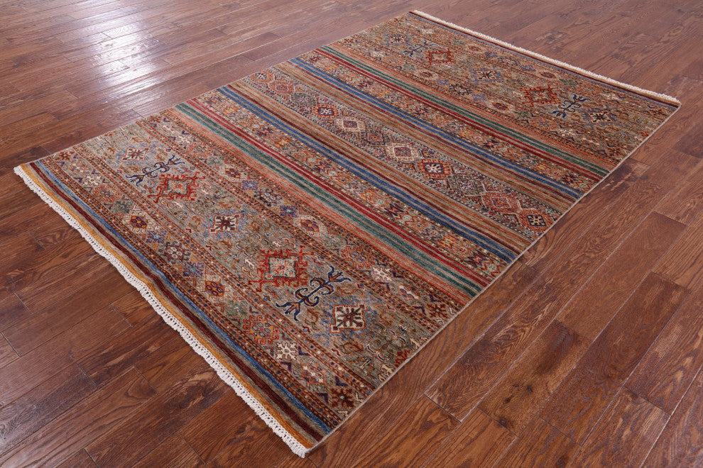 Handmade Khorjin Super Kazak Rug 5' 7" X 8' 0" Q11271