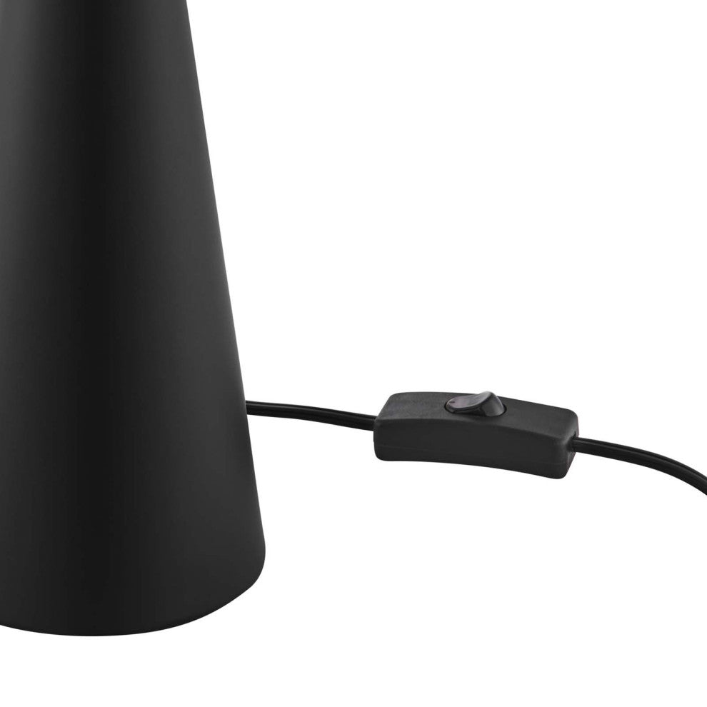 Apex Glass Globe Glass Table Lamp, White Black