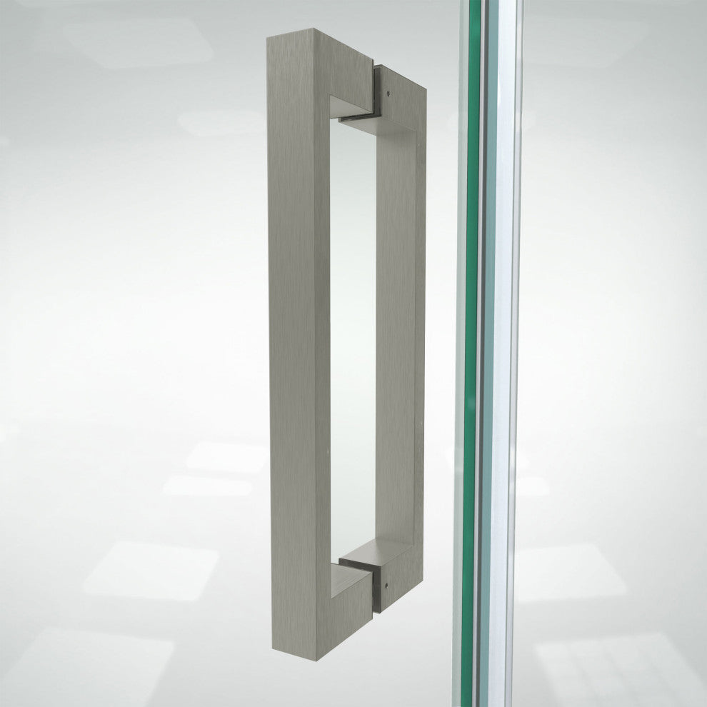 Elegance-LS 36 1/4 - 38 1/4"W Frameless Pivot Shower Door, Brushed Nickel
