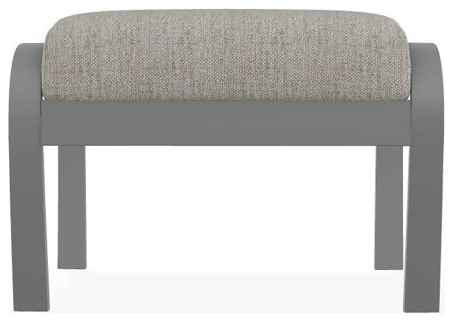Belle Isle Cushion Outdoor Ottoman, Thatch Ash/Graphite