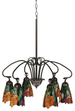 26 Wide Iris 6 Light Chandelier