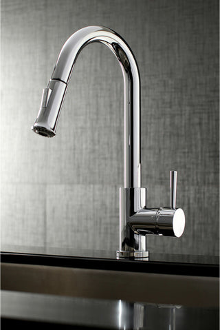 Gourmetier Pull-Down Kitchen Faucet, Polished Chrome