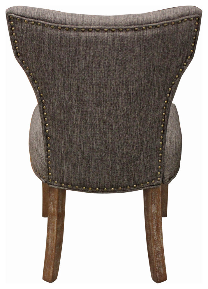 Lavaca 5-Piece Dining Set, 48" Round Dining Table and 2 Sets of Gray Chairs