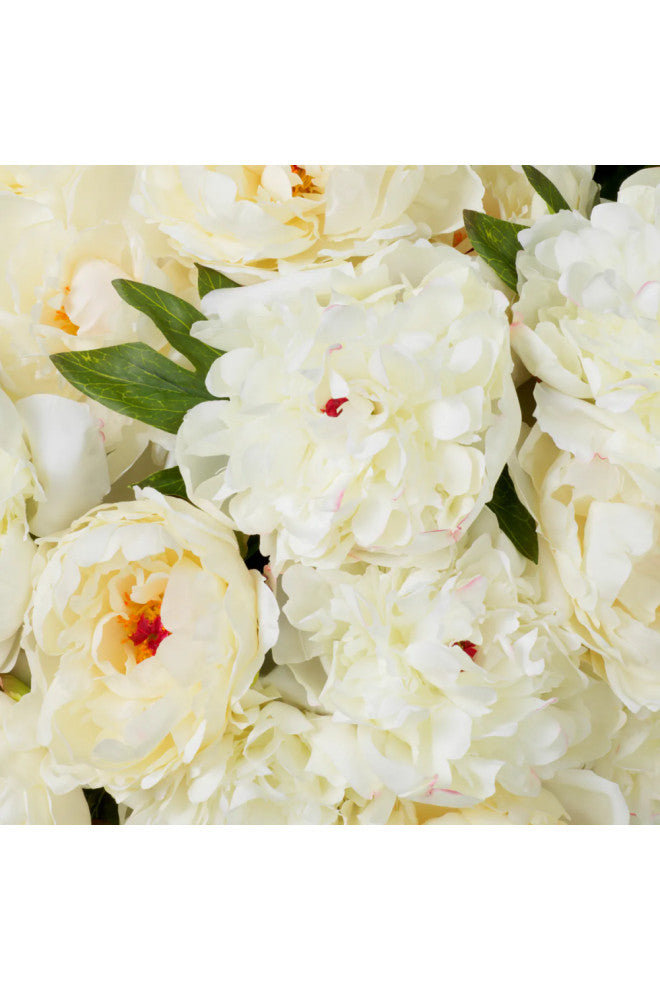 Artificial Blooms Bouquet, 48-Pieces, Eichholtz Peonies, White